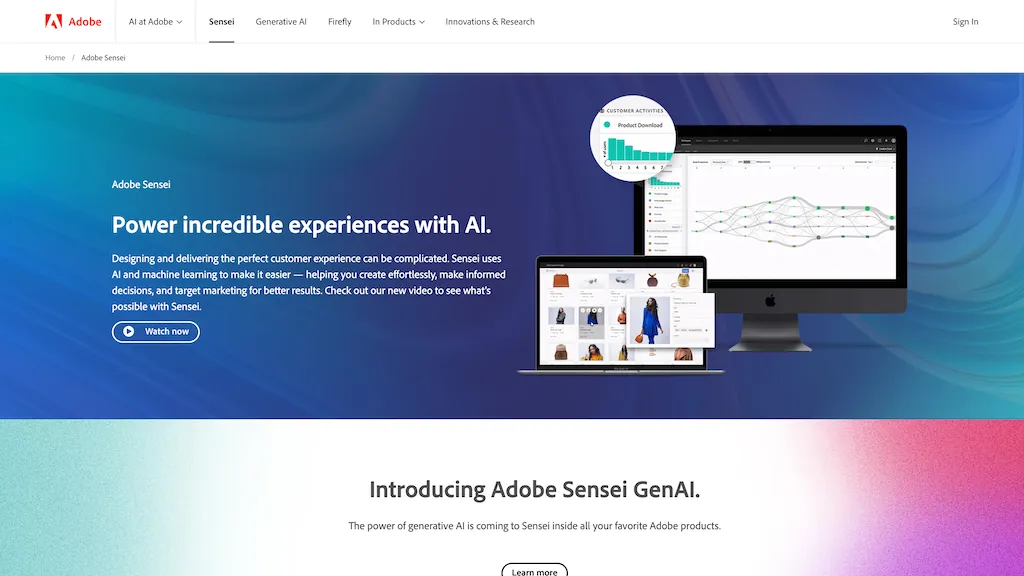 Adobe Sensei Top AI tools