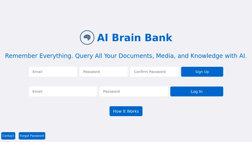 AI brain bank website