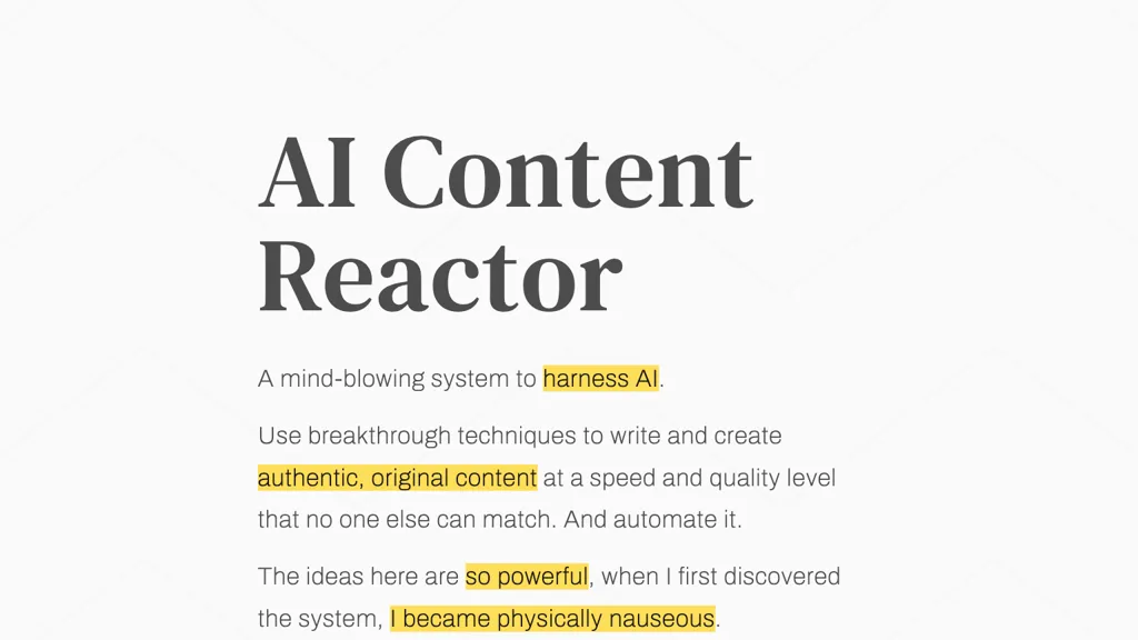 AI Content Reactor Top AI tools