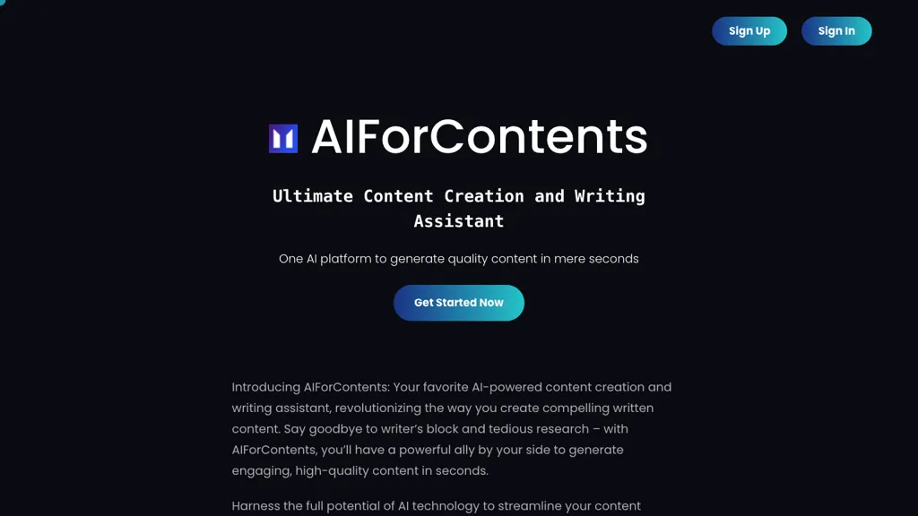 AI For Contents Top AI tools