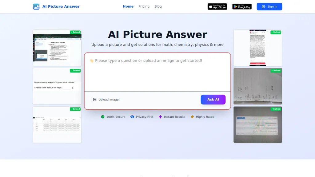 AI Homework Helper website
