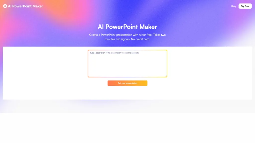 AI PowerPoint Maker website