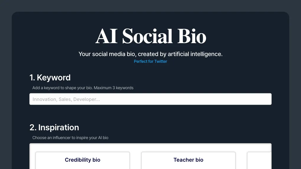 AI Social Bio Top AI tools
