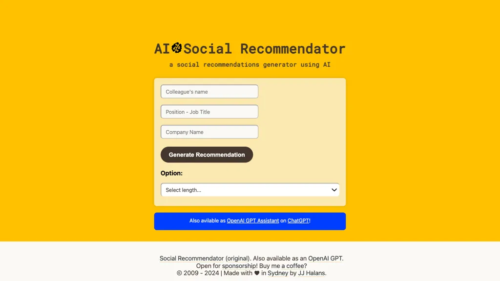 AI Social Recommendator Top AI tools