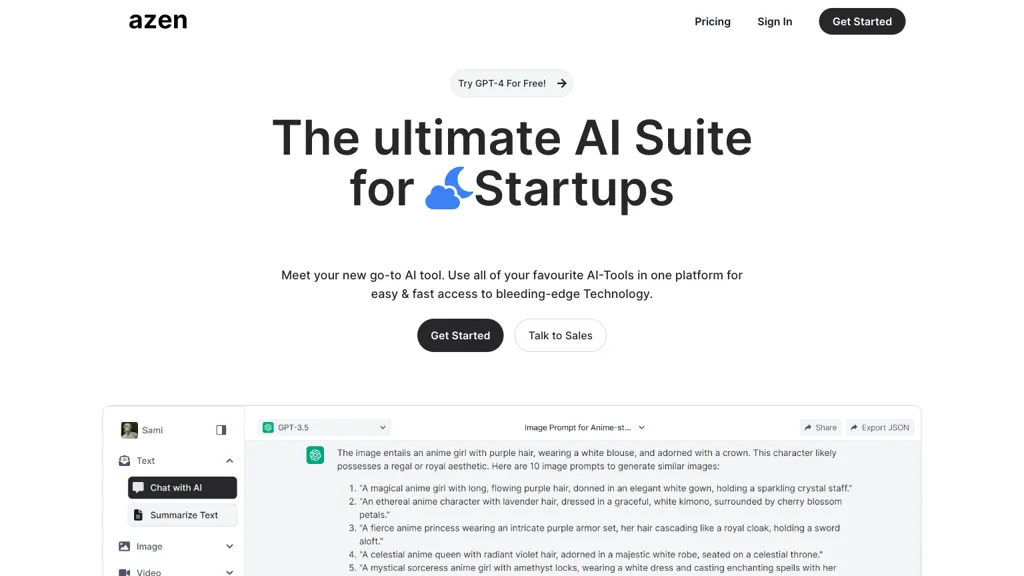 AI-Suite: Azen Top AI tools