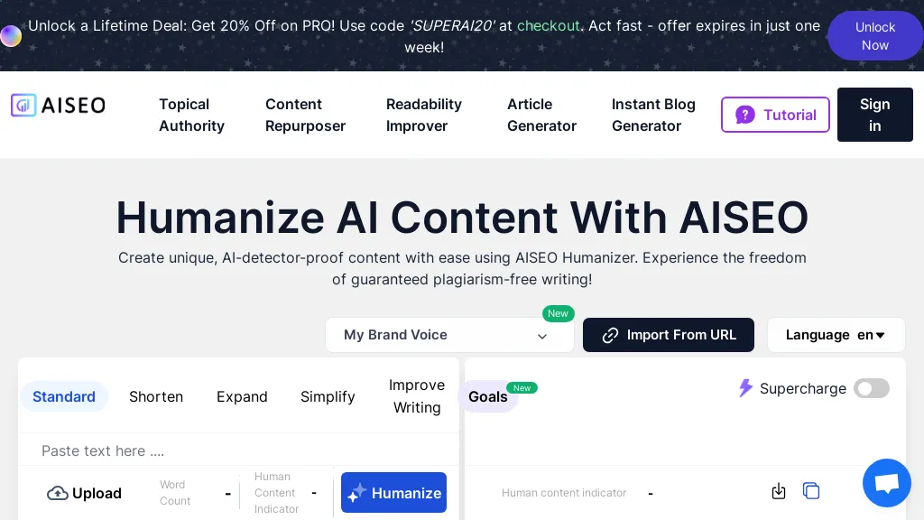 AISEO Humanizer Top AI tools