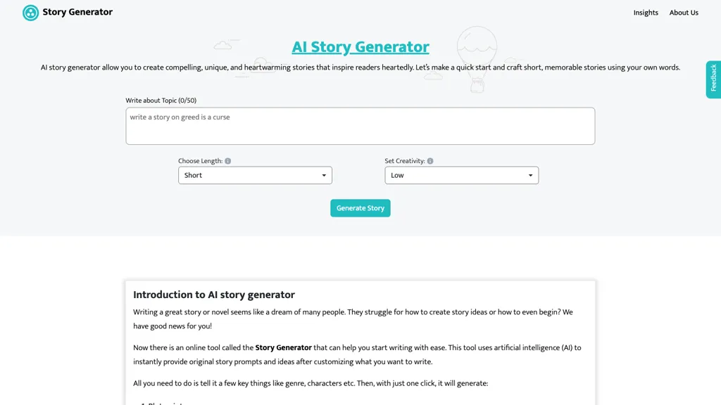 AIStoryGenerator.com Top AI tools