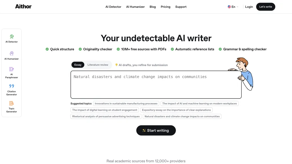 Aithor website