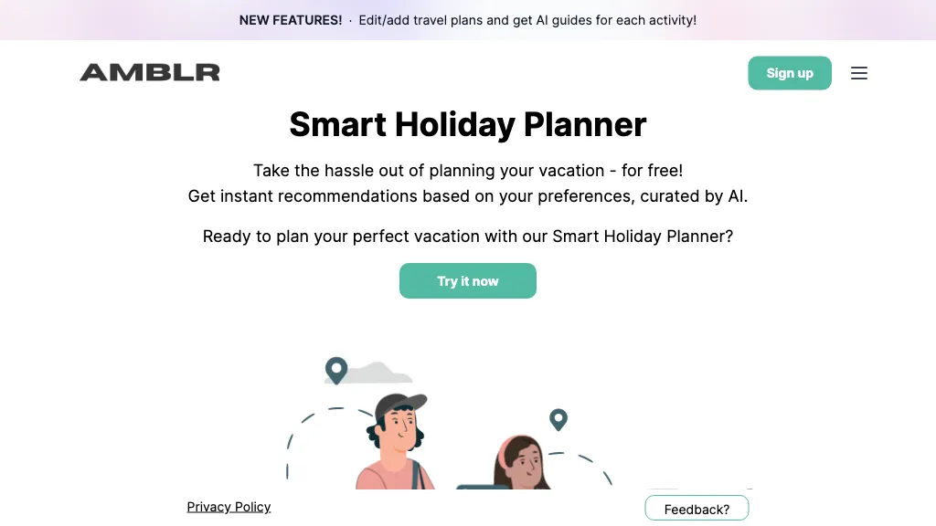 AMBLR - AI Travel Planner Top AI tools