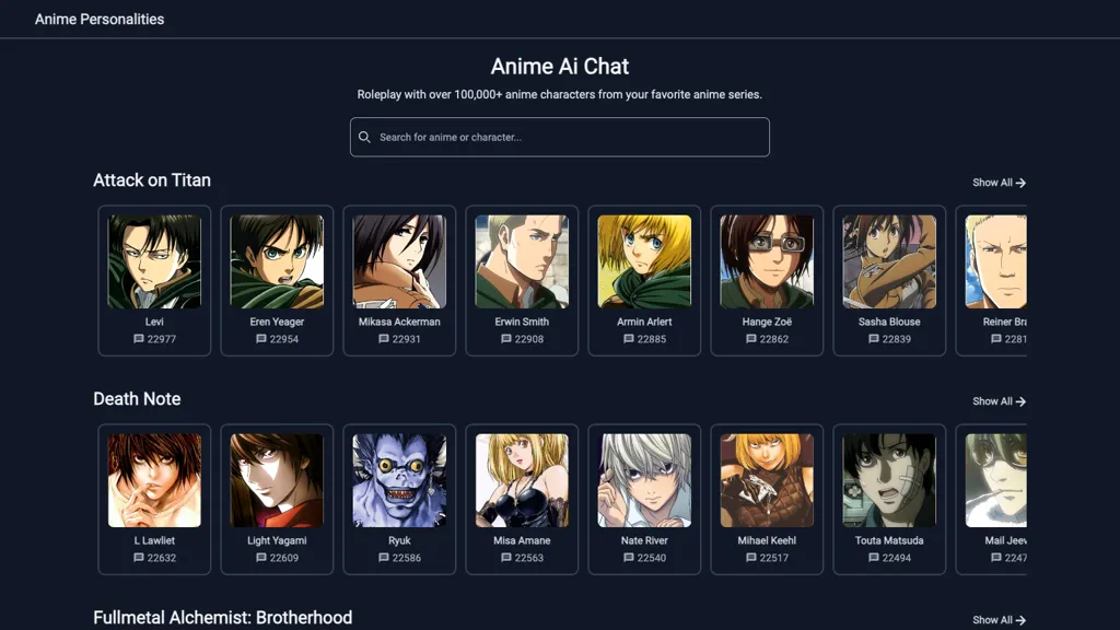 Anime Ai Chat Top AI tools