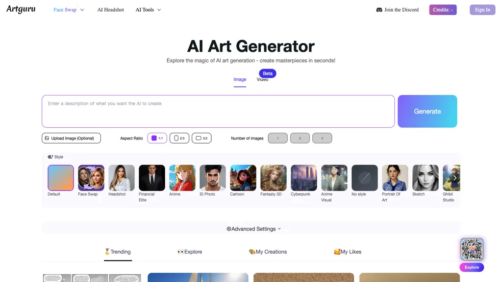 Artguru AI Art Generator Top AI tools
