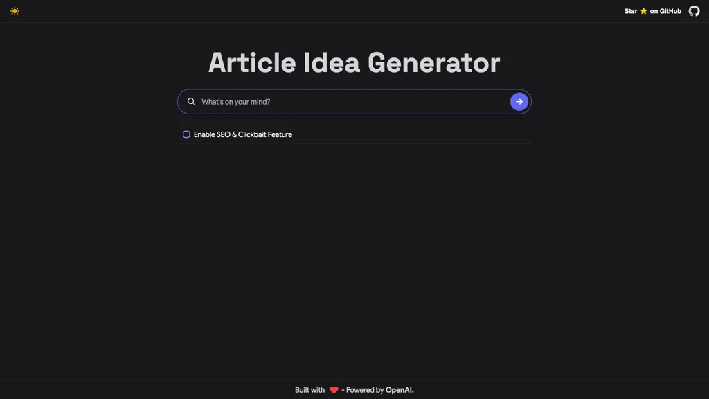 Article Idea Generator Top AI tools