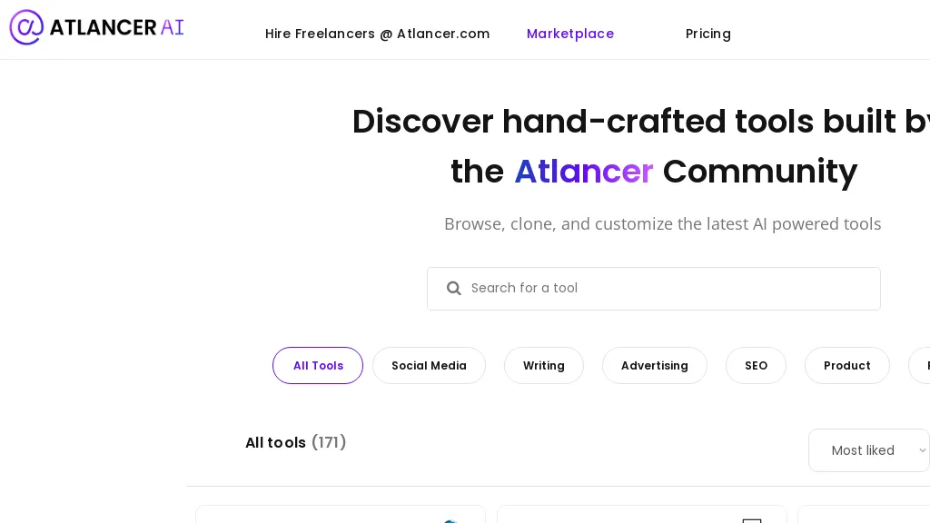 Atlancer.ai website