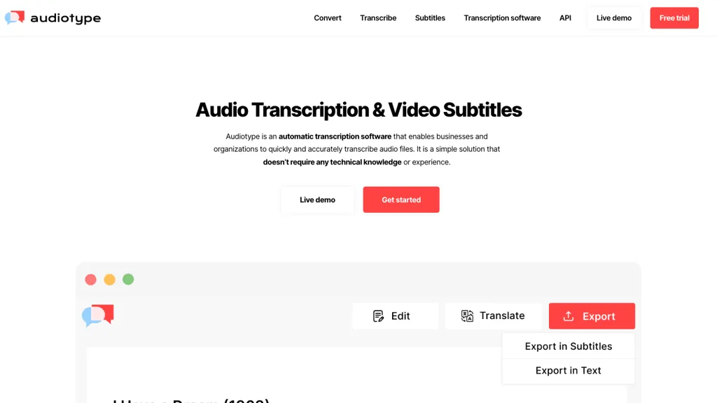 AudioTranscription Top AI tools