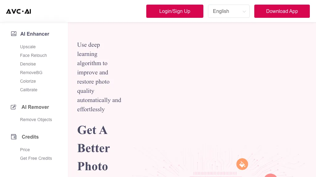 AVCLabs Photo Enhancer AI Online