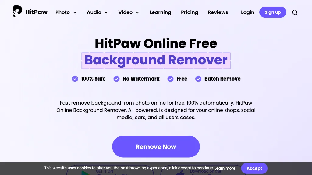 Background remover from photo by Hitpaw