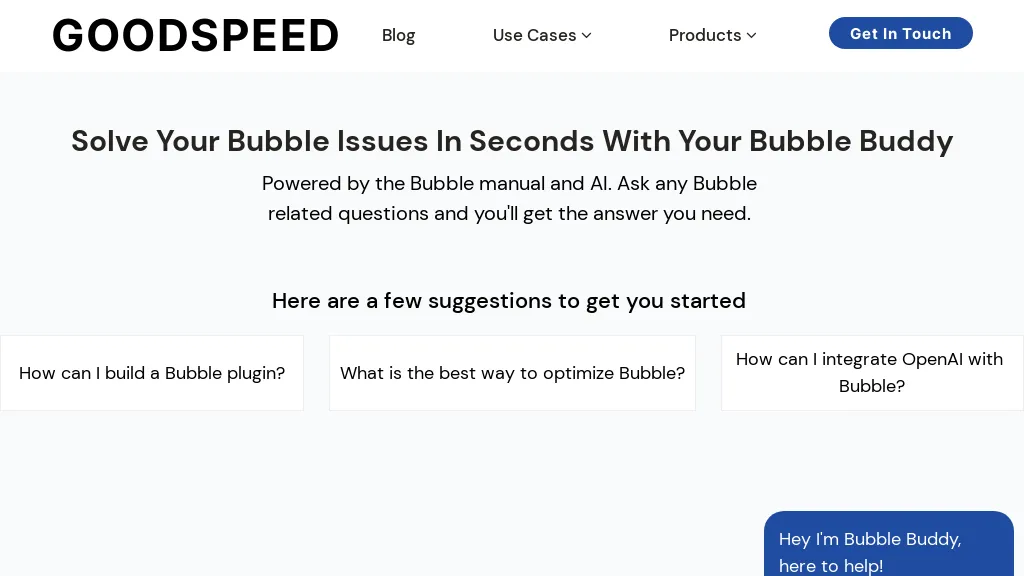 Bubble Buddy Top AI tools