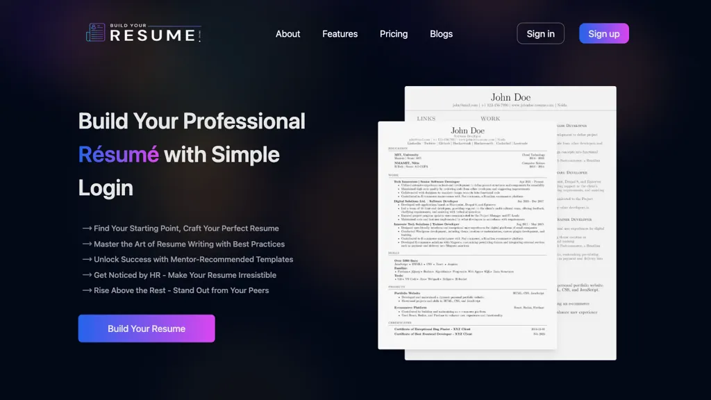 Build Your Resume Top AI tools