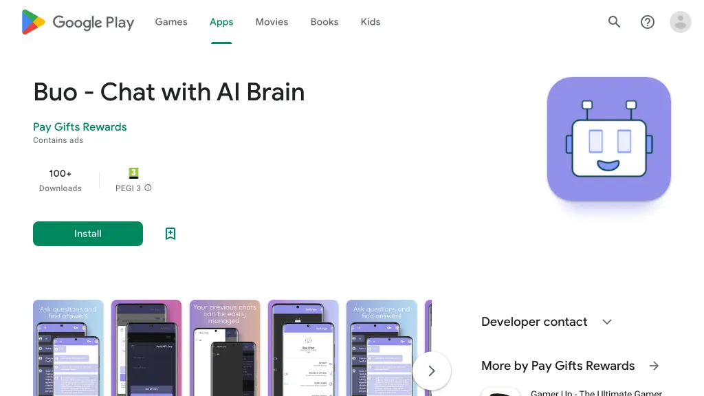 Buo - Chat with AI Brain website