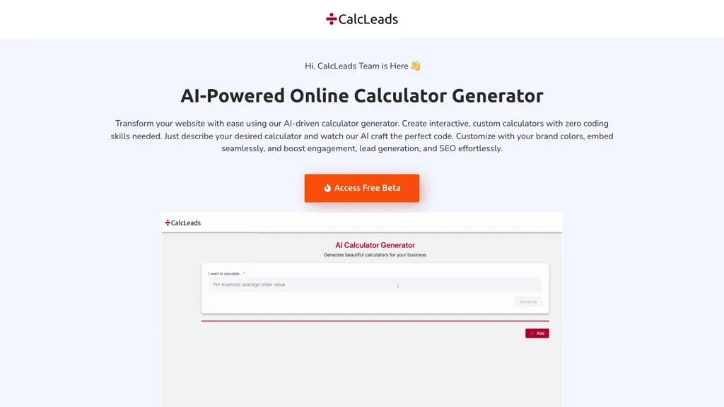 CalcLeads Top AI tools