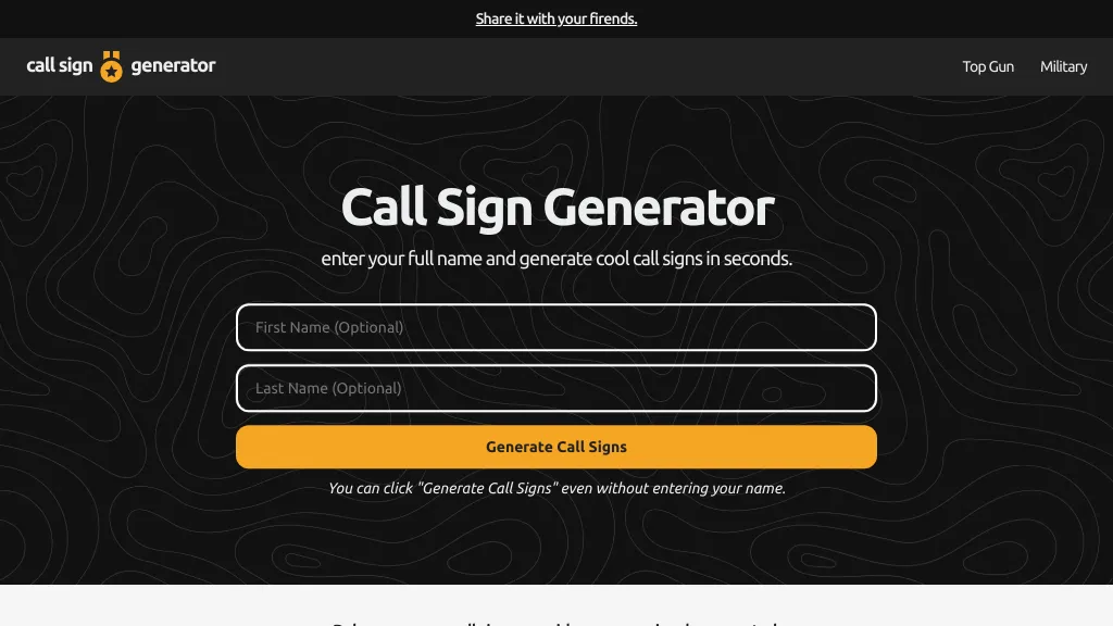 Call sign generator