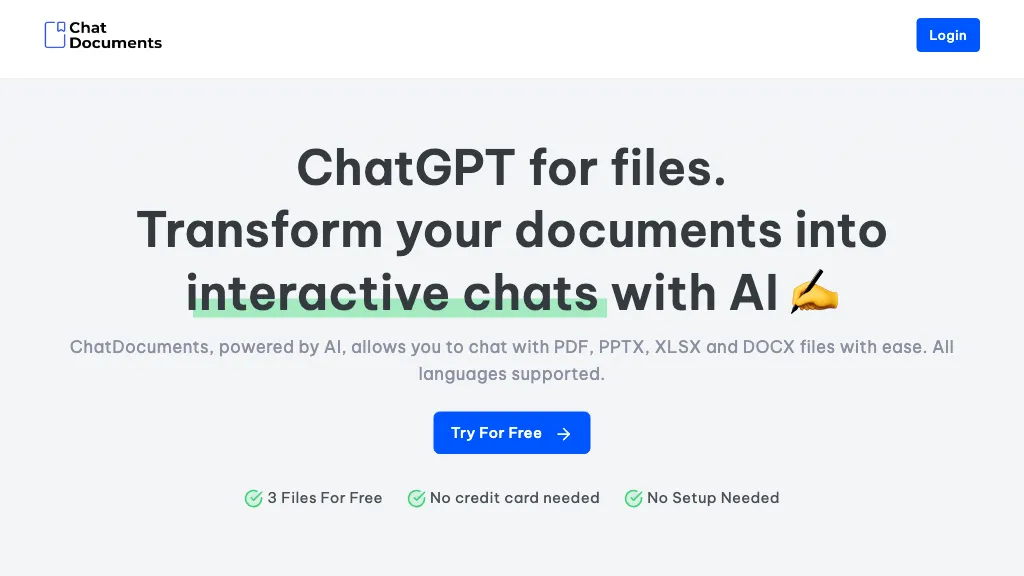 Chat Documents Top AI tools