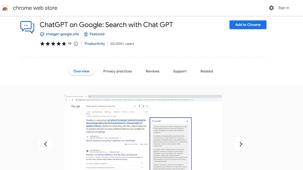 ChatGPT on Google: Search with Chat GPT
