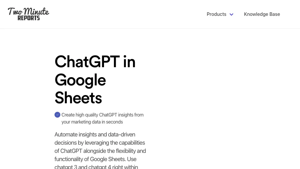 ChatGPT in Google Sheets Top AI tools