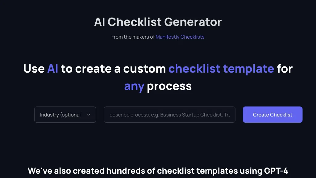 checklist.gg Top AI tools