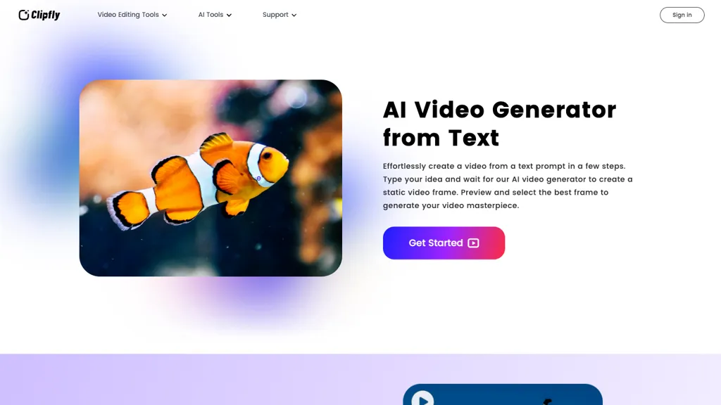 Clipfly AI Video Generator Top AI tools