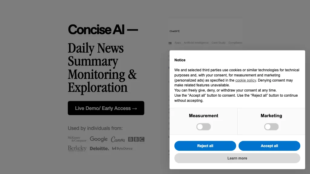 Concise Top AI tools