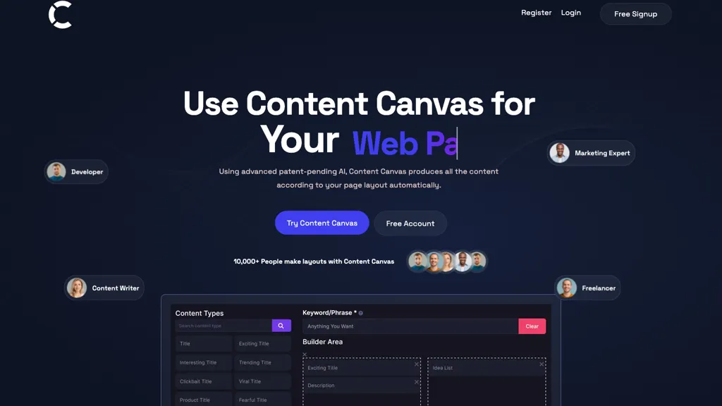 Content Canvas Top AI tools