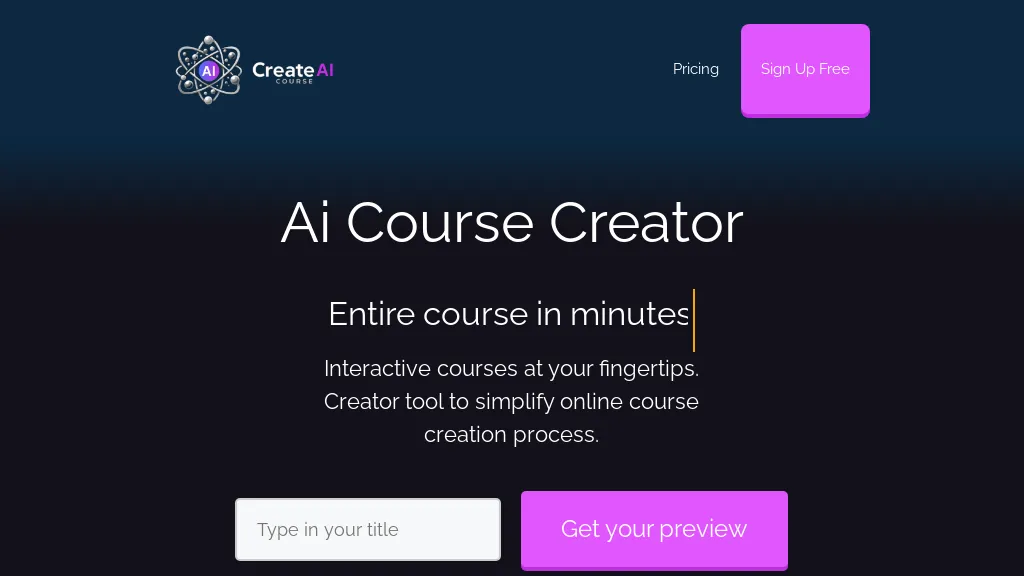 CreateAICourse Top AI tools