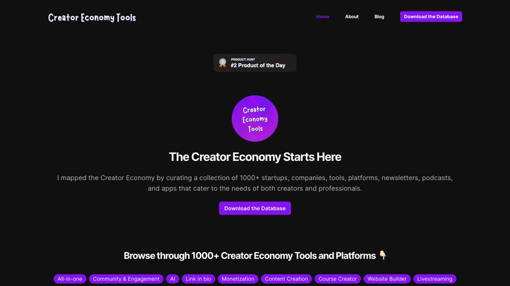 Creator Economy Tools Top AI tools