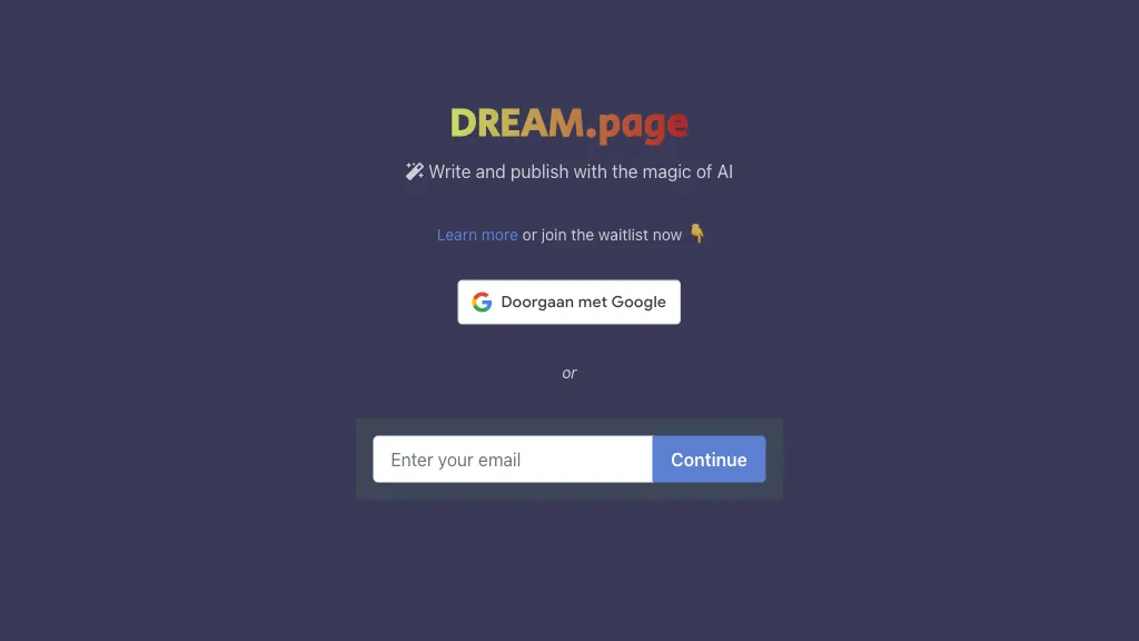 DREAM.page Top AI tools