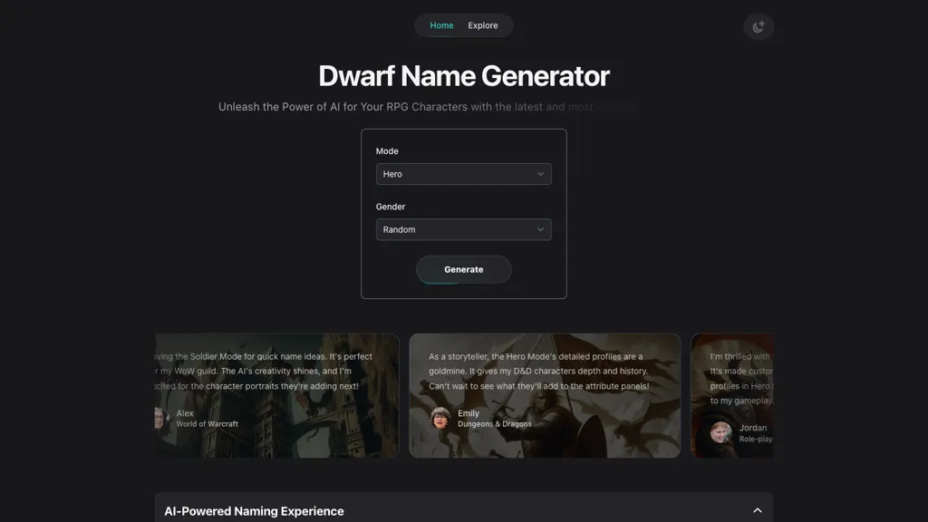 AI Fantasy Name Generator Top AI tools