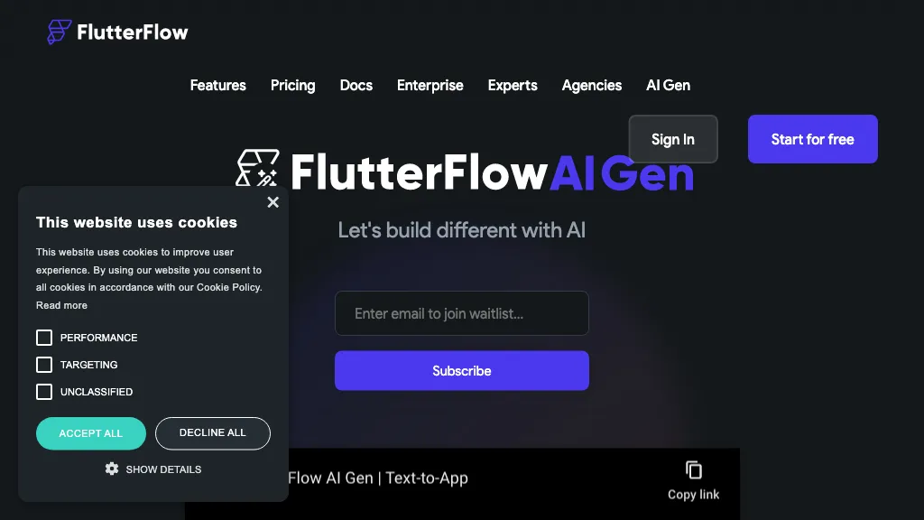 FlutterFlow AI Gen