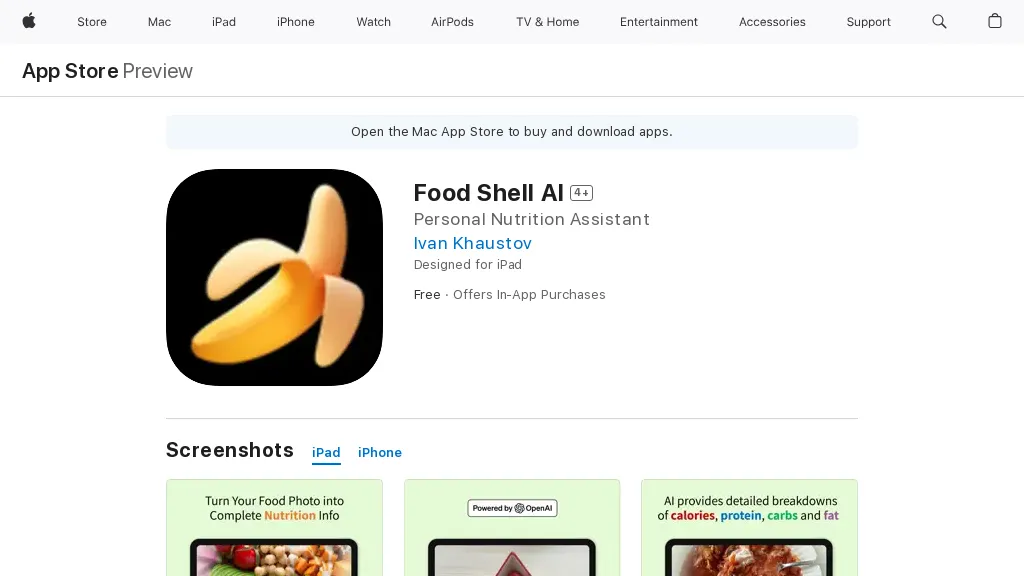 Food Shell AI  Top AI tools
