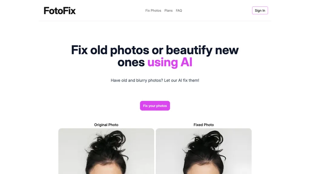 FotoFix Top AI tools