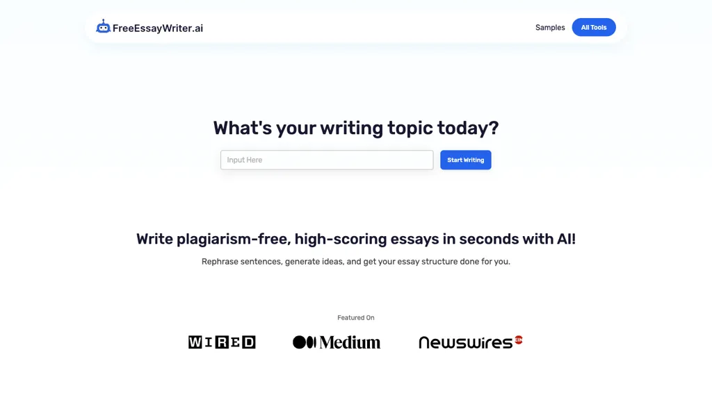 EssayWriter Top AI tools