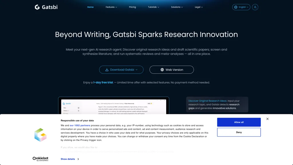 Gatsbi AI website