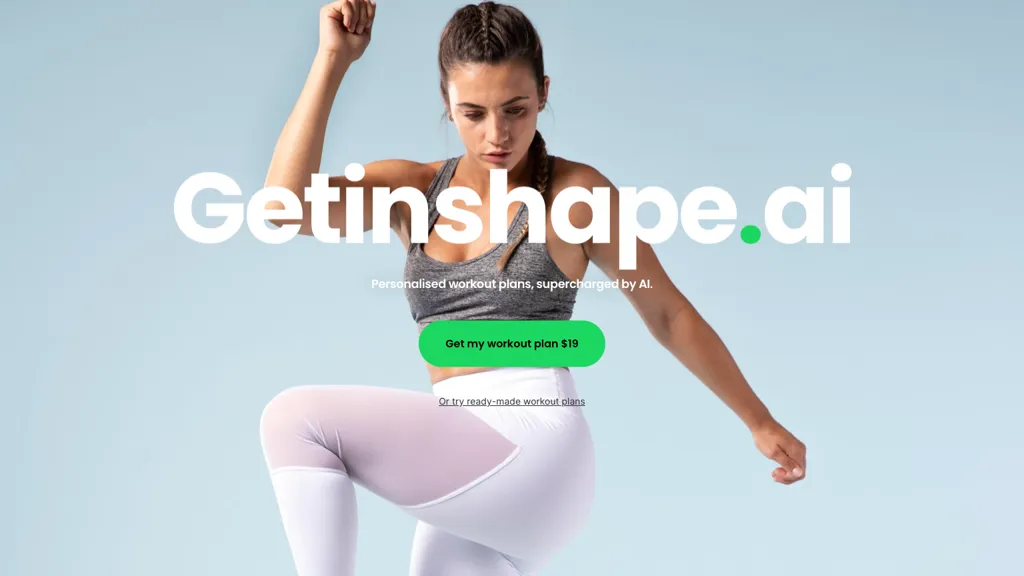 Get In Shape Top AI tools