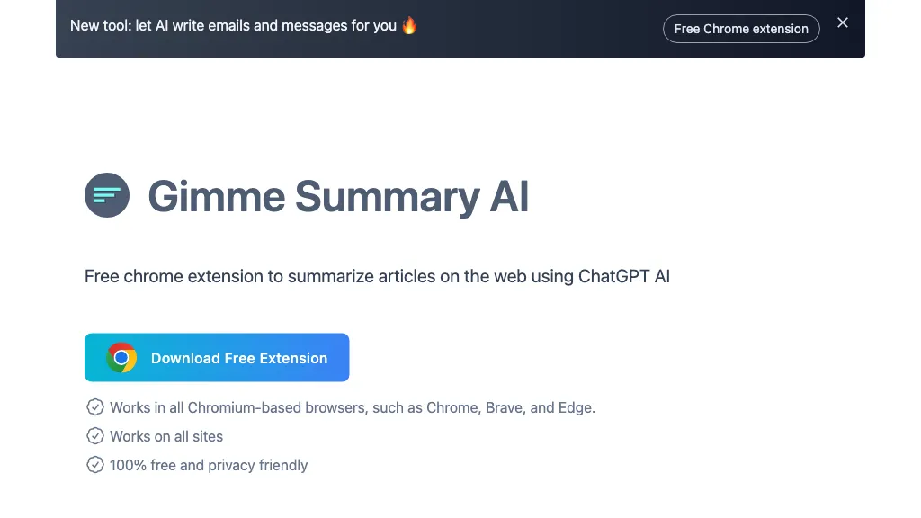 Gimme Summary AI Top AI tools