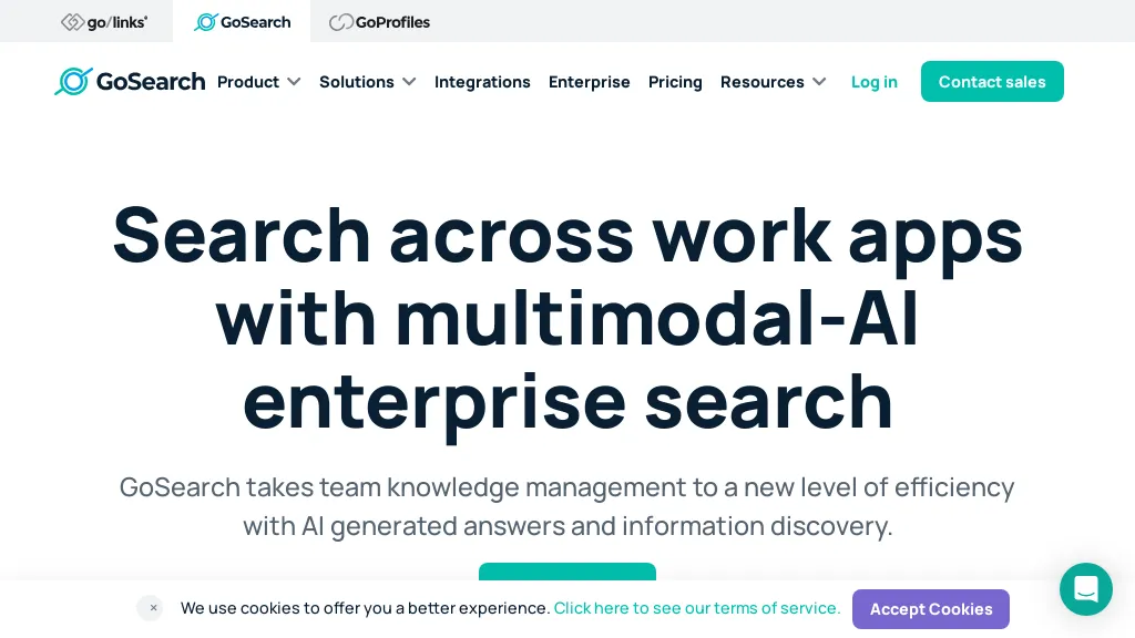 GoSearch AI Enterprise Search Top AI tools