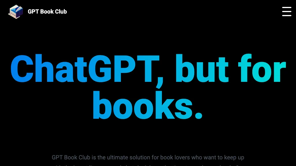 GPT Book Club Top AI tools
