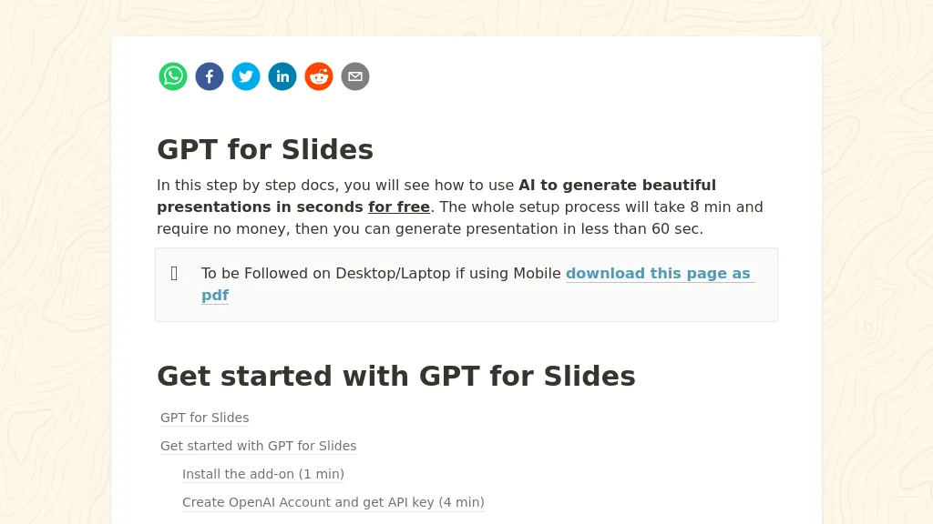 GPT for Slides Top AI tools