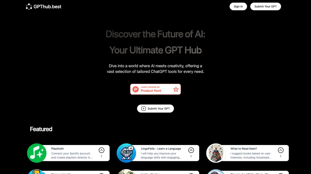 GptHub.best Top AI tools