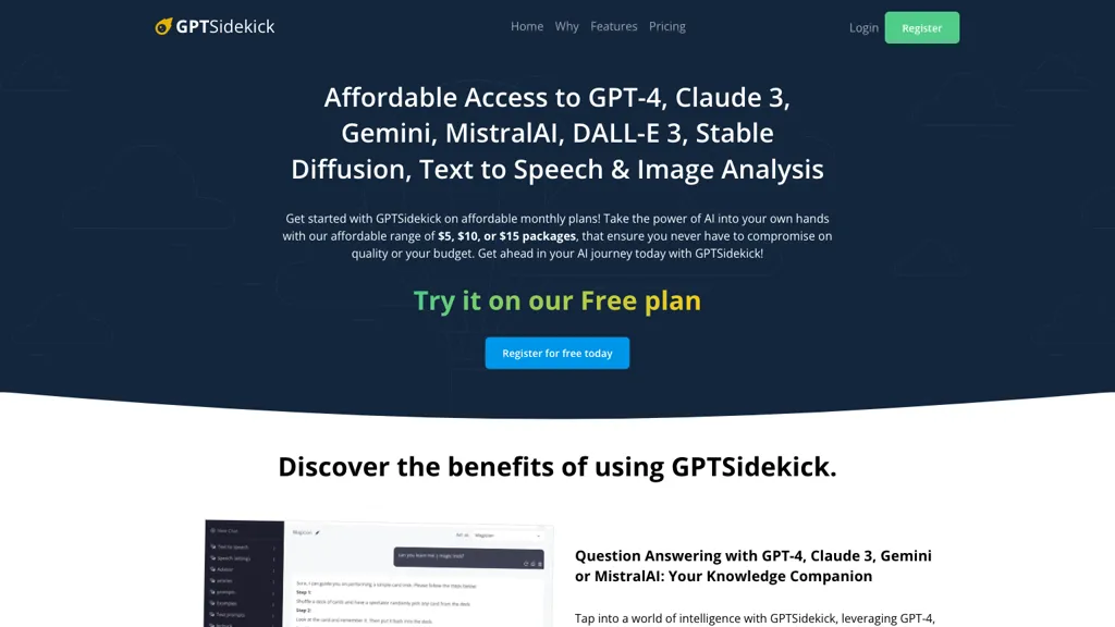 GPTSidekick Top AI tools