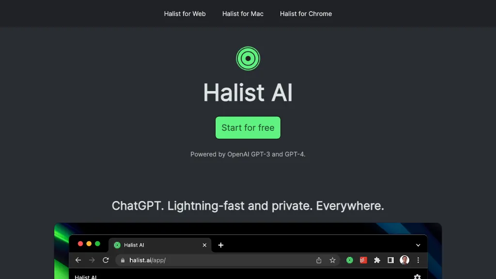 Halist Browser AI Top AI tools