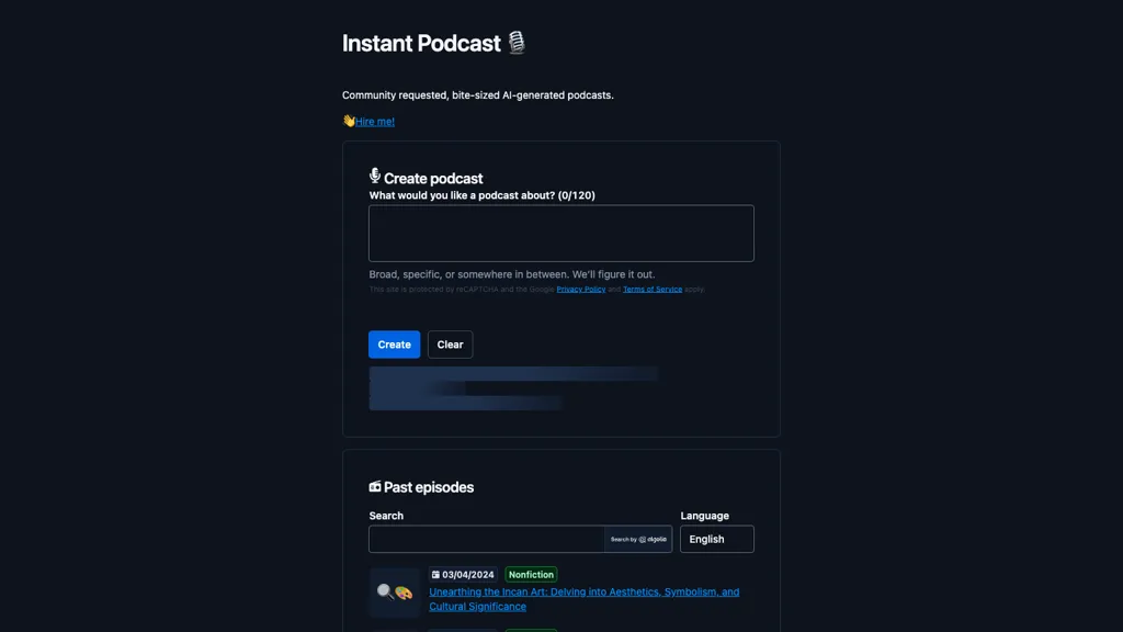 Instant Podcast Top AI tools